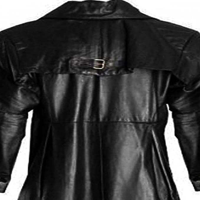 Men's Hugh Jackman Genuine Black Trench Coat