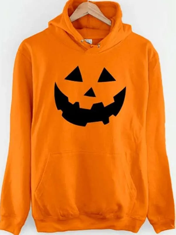 Halloween Costume Orange Pull Over Hoodie